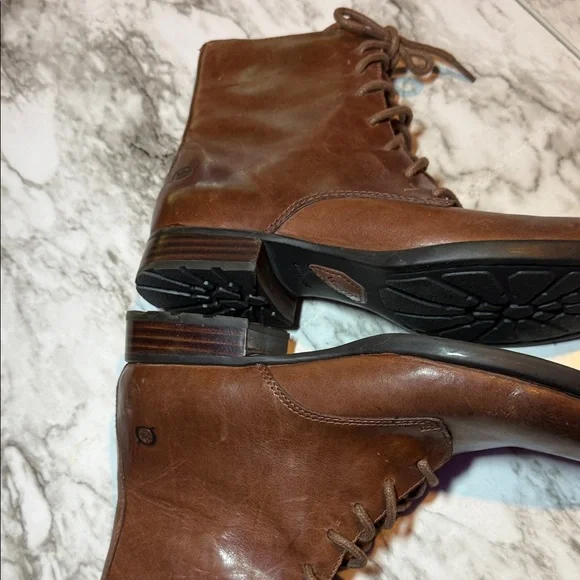 Born Dark Brown Leather Lace Up Moto Boots NWOT SZ 8.5 - Picture 11 of 14